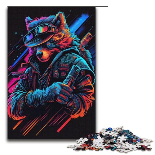 Puzzle für Erwachsene 1000 Teile Cooles Bären-Puzzle jedes Teil ist einzigartig anspruchsvolles Familienspaßspiel 1000 Teile (38 x 26 cm) von mowenbingpeng