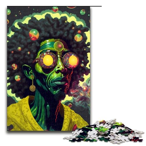 Puzzle für Erwachsene 1000 Teile Cosmic Rastafari-Puzzle jedes Teil ist einzigartig anspruchsvolles Familienspaßspiel 1000 Teile (75 x 50 cm) von mowenbingpeng