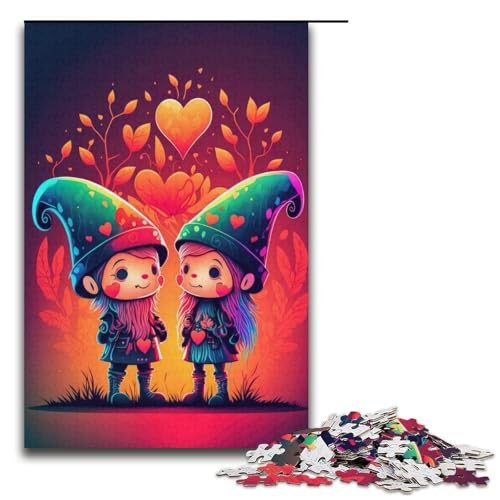 Puzzle für Erwachsene 1000 Teile Creature Love Duo Puzzlespiel lustiges Spielzeug 1000 Teile (38 x 26 cm) von mowenbingpeng