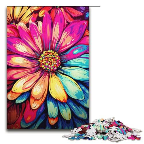 Puzzle für Erwachsene 1000 Teile Daisy_Colorful Puzzle Lernspiele für Zuhause DIY-Spielzeug tolles Geschenk für Spiele 1000 Teile (38 x 26 cm) von mowenbingpeng