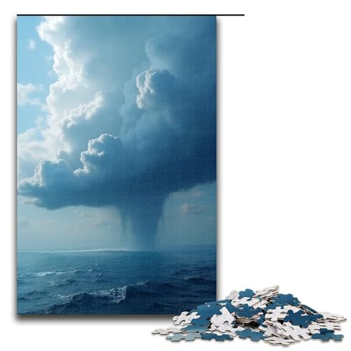 Puzzle für Erwachsene 1000 Teile Das Wolkenmeer rollt Puzzlespiele Spielzeug Geschenk Geeignet für die Schreibtischdekoration 1000 PCS (75x50cm) von mowenbingpeng