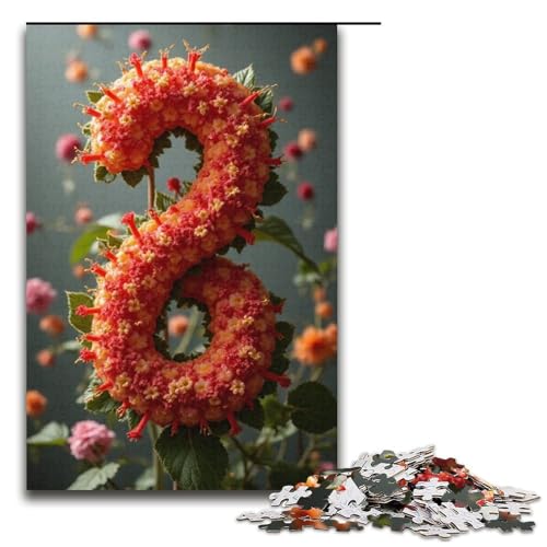 Puzzle für Erwachsene 1000 Teile Dattelblumen-Rascheln Holzpuzzle für Kinder Lernspiel 1000 Teile (38 x 26 cm) von mowenbingpeng