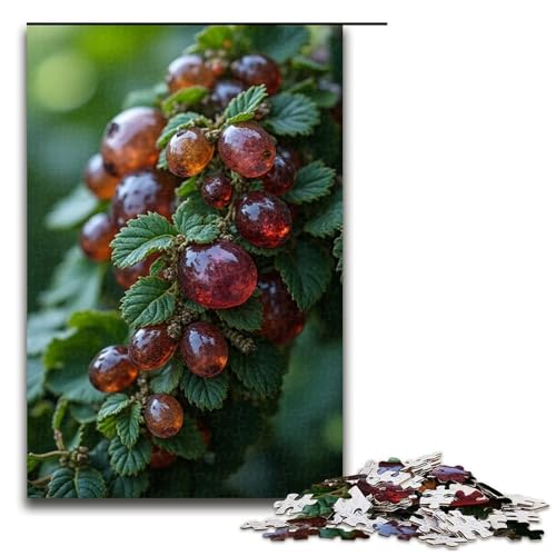 Puzzle für Erwachsene 1000 Teile Die Reben sind voller Juwelen Holzpuzzle für die ganze Familie Lernspiel Herausforderungsspielzeug 1000 Teile (75 x 50 cm) von mowenbingpeng