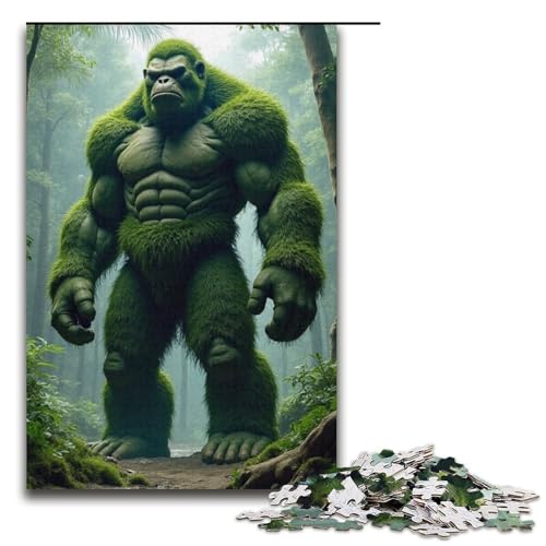 Puzzle für Erwachsene 1000 Teile Dschungel riesiges Holzpuzzle für Kinder Lernspiel 1000 Teile (38 x 26 cm) von mowenbingpeng