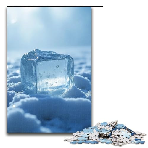 Puzzle für Erwachsene 1000 Teile EIS- und Schneepuzzle Holzpuzzle Lernspiel Herausforderungsspielzeug 1000 Teile (75 x 50 cm) von mowenbingpeng