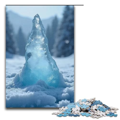 Puzzle für Erwachsene 1000 Teile Eisschmelzendes Familien-Holzpuzzle Lernspiel Herausforderungsspielzeug 1000 Teile (75 x 50 cm) von mowenbingpeng