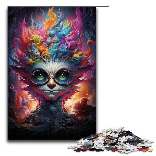 Puzzle für Erwachsene 1000 Teile Fantasie Bunte Elfen Heimdekoration Puzzle-Spielzeug Geschenk für die ganze Familie 1000 Teile (75 x 50 cm) von mowenbingpeng