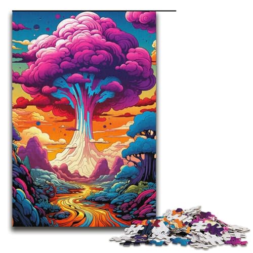 Puzzle für Erwachsene 1000 Teile Fantasie-Farbexplosion Puzzle Lernspiele für Zuhause DIY-Spielzeug tolles Geschenk für Spiele 1000 Teile (38 x 26 cm) von mowenbingpeng