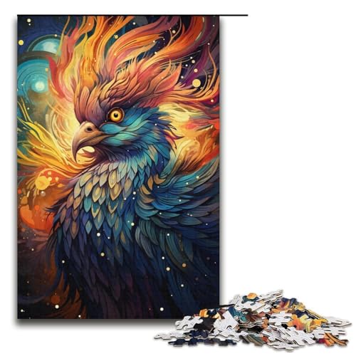 Puzzle für Erwachsene 1000 Teile Fantasie bunter Phönix Puzzlespiel Spielzeug lustig 1000 Teile (38 x 26 cm) von mowenbingpeng