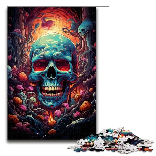 Puzzle für Erwachsene 1000 Teile Fantasie buntes Monster-Puzzle Holzpuzzle Lernspiel Herausforderungsspielzeug 1000 Teile (75 x 50 cm) von mowenbingpeng