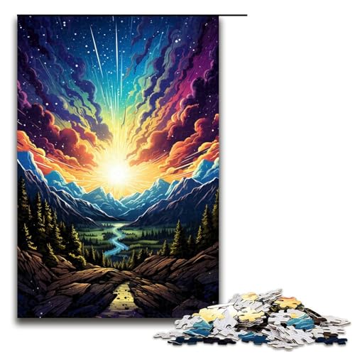 Puzzle für Erwachsene 1000 Teile Fantasie schöne Landschaft Holzpuzzle für Kinder Lernspiel 1000 Teile (75 x 50 cm) von mowenbingpeng