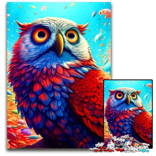 Puzzle für Erwachsene 1000 Teile FantasieEule schwierige Puzzles für Erwachsene für Feiertage Geburtstage und Familienspieleabende 1000 Teile (75 x 50 cm) von mowenbingpeng