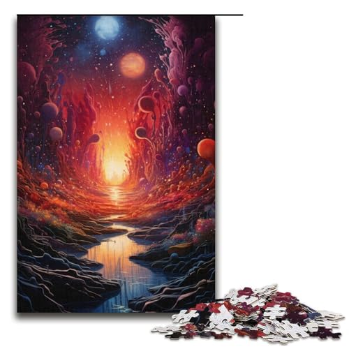 Puzzle für Erwachsene 1000 Teile Fantastische Landschaft Geburtstagsgeschenk für Teenager ab 14 Jahren 1000 Teile (38 x 26 cm) von mowenbingpeng
