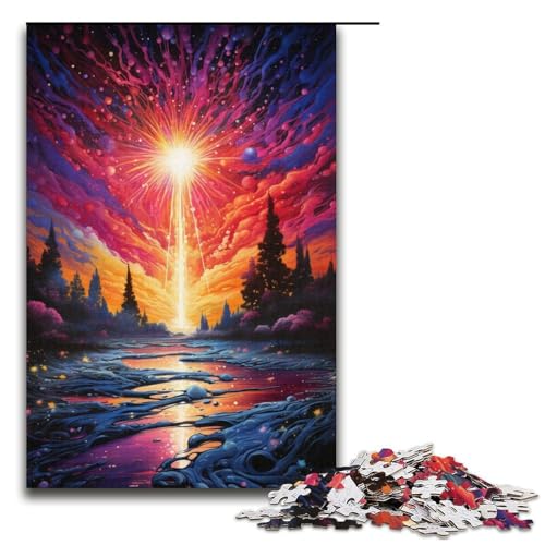 Puzzle für Erwachsene 1000 Teile Fantastische Landschaft Holzpuzzle Lernspiel Herausforderungsspielzeug 1000 Teile (38 x 26 cm) von mowenbingpeng