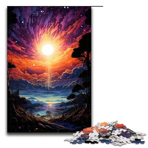 Puzzle für Erwachsene 1000 Teile Fantastische Landschaft Holzpuzzle Lernspiel Herausforderungsspielzeug 1000 Teile (75 x 50 cm) von mowenbingpeng
