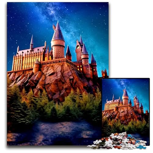 Puzzle für Erwachsene 1000 Teile FantasySchloss Puzzle für Erwachsene Lernspielzeug für Jugendliche HeimbüroDekor 1000 Teile (75 x 50 cm) von mowenbingpeng