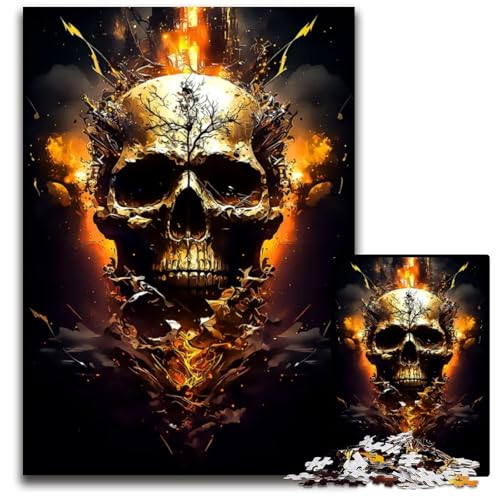 Puzzle für Erwachsene 1000 Teile FantasyTotenkopf Unmögliches Puzzle für Erwachsene pädagogisches Denkspiel künstlerische HeimbüroDekoration ab 14 Jahren 1000 Teile (75 x 50 cm) von mowenbingpeng