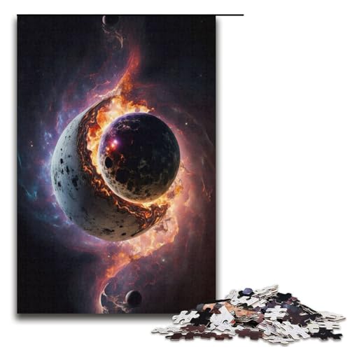 Puzzle für Erwachsene 1000 Teile Farben des Weltraumplaneten Puzzlespiel Spielzeug lustig 1000 Teile (38 x 26 cm) von mowenbingpeng
