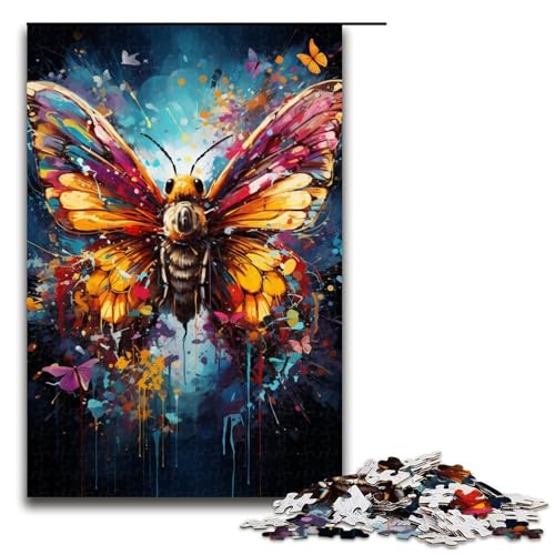 Puzzle für Erwachsene 1000 Teile Farbmalerei Schmetterlings-Puzzle Geburtstagsgeschenk für Teenager ab 14 Jahren 1000 Teile (75 x 50 cm) von mowenbingpeng