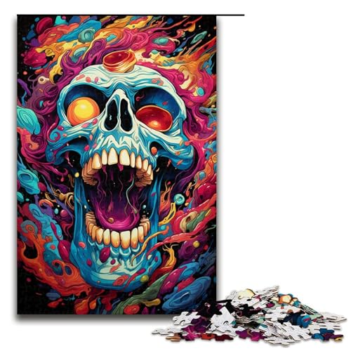 Puzzle für Erwachsene 1000 Teile Farbmonster-Puzzle Holzpuzzle Lernspiel Herausforderungsspielzeug 1000 Teile (75 x 50 cm) von mowenbingpeng