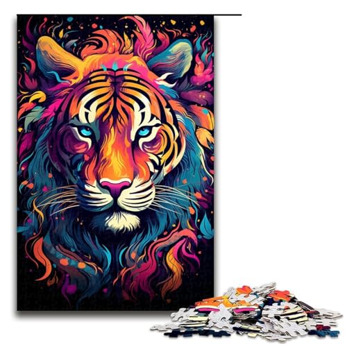 Puzzle für Erwachsene 1000 Teile Farbtiger-Gekritzel Heimdekoration Puzzle-Spielzeug Geschenk für die ganze Familie 1000 Teile (75 x 50 cm) von mowenbingpeng