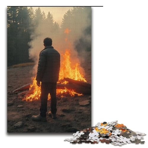Puzzle für Erwachsene 1000 Teile Feuer-Puzzle Lernspiele für Zuhause DIY-Spielzeug tolles Geschenk für Spiele 1000 Teile (38 x 26 cm) von mowenbingpeng
