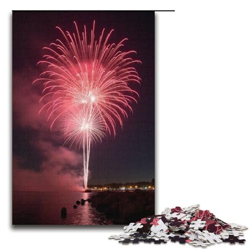 Puzzle für Erwachsene 1000 Teile Feuerwerk Geburtstagsgeschenk Geschenke für und Teenager ab 14 Jahren 1000 Teile (38 x 26 cm) von mowenbingpeng
