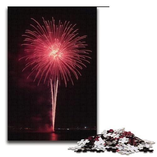Puzzle für Erwachsene 1000 Teile Feuerwerk Geburtstagsgeschenk Geschenke für und Teenager ab 14 Jahren 1000 Teile (38 x 26 cm) von mowenbingpeng