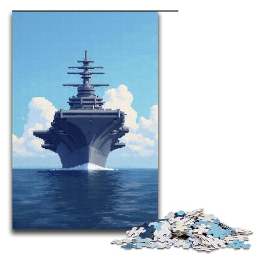 Puzzle für Erwachsene 1000 Teile Flugzeugträger-Puzzle Geburtstagsgeschenk für Teenager ab 14 Jahren 1000 Teile (38 x 26 cm) von mowenbingpeng