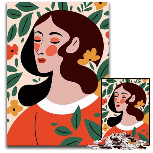 Puzzle für Erwachsene 1000 Teile Frauen Malpuzzle für Erwachsene Familienspielabend Spaß DIY dekorative Kunstwerke 1000 Teile (75 x 50 cm) von mowenbingpeng