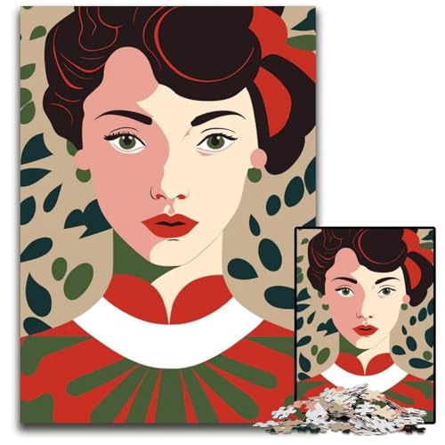 Puzzle für Erwachsene 1000 Teile Frauen zum Ausmalen unmögliche Puzzles für Erwachsene ideal für Verliebte perfektes Weihnachts Neujahrs und Valentinstagsgeschenk 1000 Teile (75 x 50 cm) von mowenbingpeng
