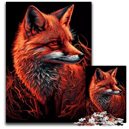 Puzzle für Erwachsene 1000 Teile FuchsPuzzles für Erwachsene Denkspiel für Teenager Familieninteraktion 1000 Teile (75 x 50 cm) von mowenbingpeng