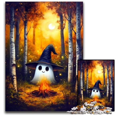 Puzzle für Erwachsene 1000 Teile GeisterPuzzle gemütliches Lagerfeuer Puzzles für Erwachsene Denkspiel für Teenager Familieninteraktion 1000 Teile (75 x 50 cm) von mowenbingpeng