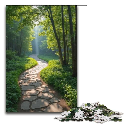 Puzzle für Erwachsene 1000 Teile Gewundener Pfad führt zu einem abgelegenen Ort Puzzle Lernspiele für Zuhause DIY-Spielzeug tolles Geschenk für Spiele 1000 Teile (38 x 26 cm) von mowenbingpeng