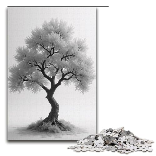 Puzzle für Erwachsene 1000 Teile Ginkgobaum Holzpuzzle für Kinder Lernspiel 1000 Teile (38 x 26 cm) von mowenbingpeng