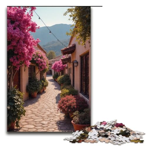 Puzzle für Erwachsene 1000 Teile Granatapfeldorf-Puzzle für Erwachsene Holzpuzzles Familienspiele Weihnachts- und Geburtstagsgeschenke 1000 Teile (75 x 50 cm) von mowenbingpeng