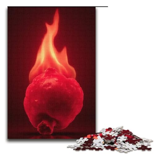 Puzzle für Erwachsene 1000 Teile Granatapfelfamilie Holzpuzzle Lernspiel Herausforderungsspielzeug 1000 Teile (38 x 26 cm) von mowenbingpeng