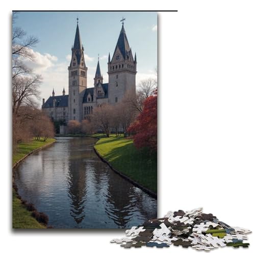 Puzzle für Erwachsene 1000 Teile Haus Holzpuzzle für Kinder Lernspiel 1000 Teile (75 x 50 cm) von mowenbingpeng