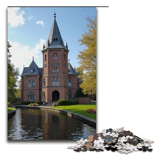Puzzle für Erwachsene 1000 Teile Haus- und Familienpuzzle Holzpuzzle Lernspiel Herausforderungsspielzeug 1000 Teile (75 x 50 cm) von mowenbingpeng