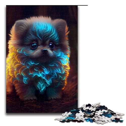 Puzzle für Erwachsene 1000 Teile Haustierpudel Puzzle Spiele Spielzeug Geschenk geeignet für die Schreibtischdekoration 1000 Teile (75 x 50 cm) von mowenbingpeng