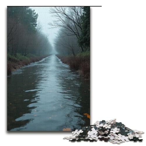 Puzzle für Erwachsene 1000 Teile Hochwasser Holzpuzzle für Kinder Lernspiel 1000 Teile (38 x 26 cm) von mowenbingpeng