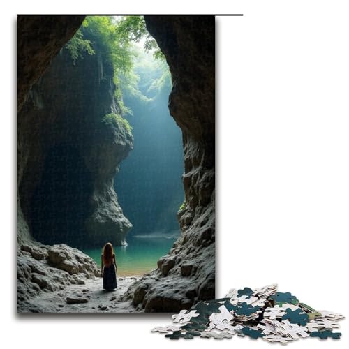 Puzzle für Erwachsene 1000 Teile Höhle und seltsamer Stein Puzzle für Erwachsene Holzpuzzle Familienspiele Weihnachts- und Geburtstagsgeschenke 1000 Teile (75 x 50 cm) von mowenbingpeng