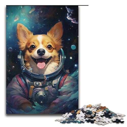 Puzzle für Erwachsene 1000 Teile Hund im Weltraum Geburtstagsgeschenk für Teenager ab 14 Jahren 1000 Teile (38 x 26 cm) von mowenbingpeng