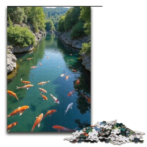 Puzzle für Erwachsene 1000 Teile Kleiner Fischteich Heimdekoration Puzzlespielzeug Geschenk für die ganze Familie 1000 Teile (38 x 26 cm) von mowenbingpeng