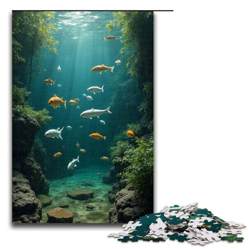 Puzzle für Erwachsene 1000 Teile Kleiner Fischteich Heimdekoration Puzzlespielzeug Geschenk für die ganze Familie 1000 Teile (75 x 50 cm) von mowenbingpeng