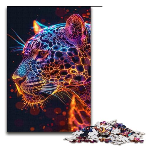 Puzzle für Erwachsene 1000 Teile Leoparden Puzzle Geburtstagsgeschenk für Teenager ab 14 Jahren 1000 Teile (38 x 26 cm) von mowenbingpeng