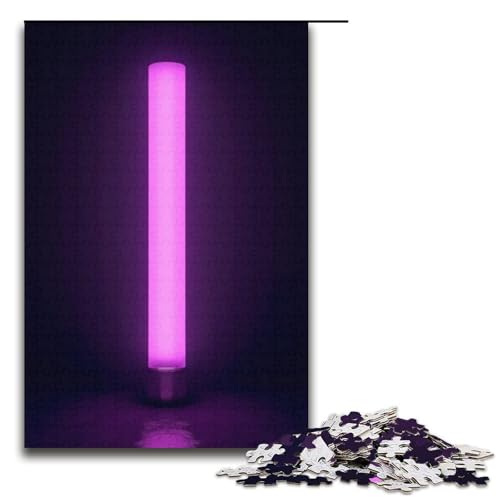 Puzzle für Erwachsene 1000 Teile Leuchtstäbe Familien-Holzpuzzle Lernspiel Herausforderungsspielzeug 1000 Teile (38 x 26 cm) von mowenbingpeng