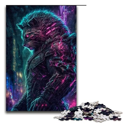 Puzzle für Erwachsene 1000 Teile Löwe Mensch Puzzle Spiel Spielzeug Lustige 1000 PCS von mowenbingpeng