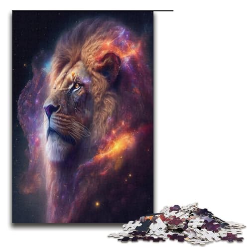 Puzzle für Erwachsene 1000 Teile Löwen Puzzle Holzpuzzle Lernspiel Herausforderungsspielzeug 1000 Teile (38 x 26 cm) von mowenbingpeng