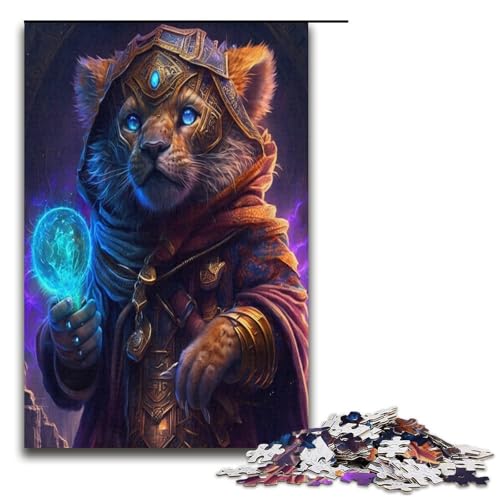 Puzzle für Erwachsene 1000 Teile Löwen Puzzle Holzpuzzle Lernspiel Herausforderungsspielzeug 1000 Teile (38 x 26 cm) von mowenbingpeng